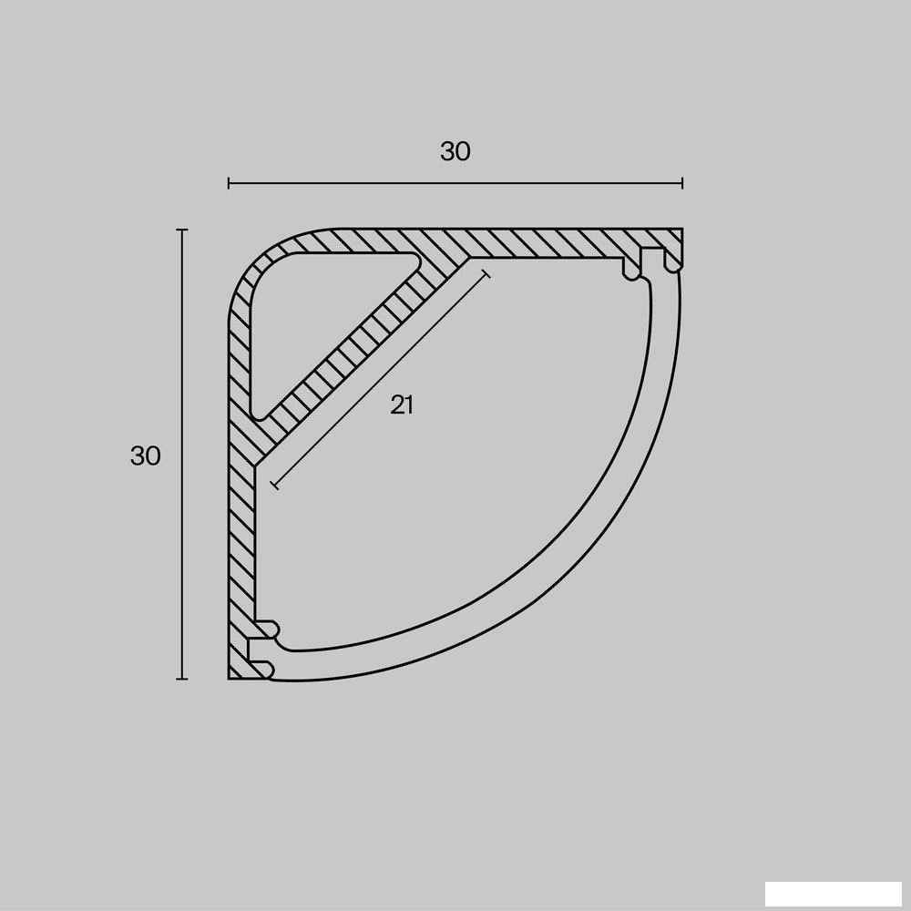 Алюминиевый профиль Maytoni Led Strip ALM-3030B-S-2M