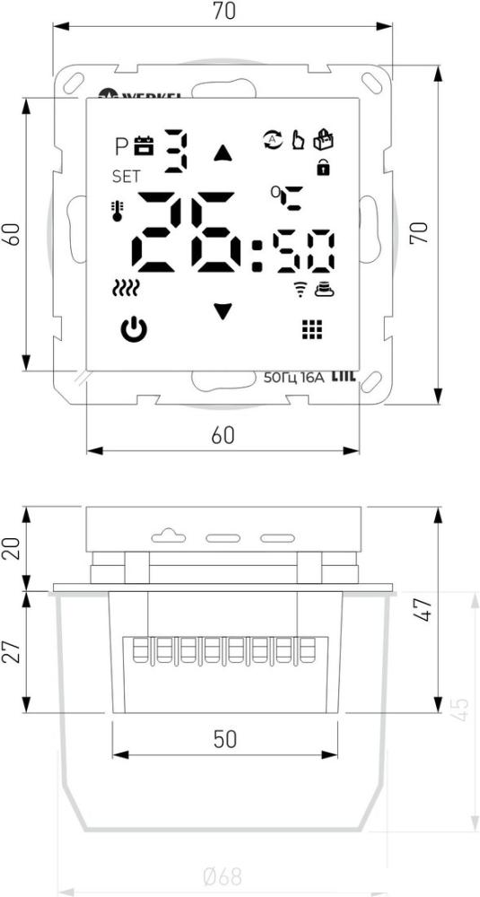 Терморегулятор Werkel W1151217 a065138 (дымчатый)