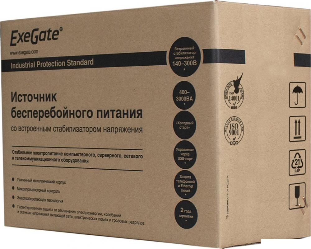 Источник бесперебойного питания ExeGate Power Back BNB-800.LED.AVR.EURO