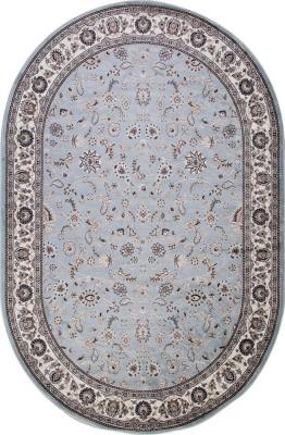 Ковер для жилой комнаты Merinos Valencia Deluxe d251-OVAL-L.BLUE-BROWN (1.5х3)