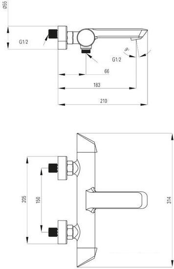 Смеситель Deante Arnika BQA N11M