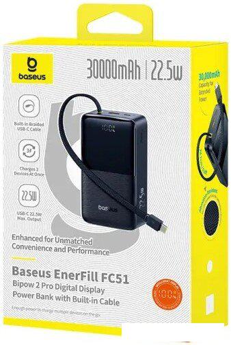 Внешний аккумулятор Baseus EnerFill FC51 Bipow2 Pro Power Bank 30000mAh (черный)