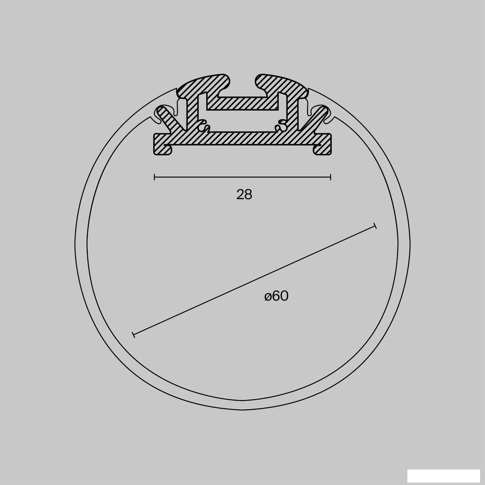 Алюминиевый профиль Maytoni Led Strip ALM-D60-S-2M