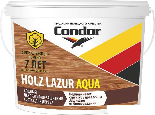 Пропитка Condor Holz Lazur Aqua (9 кг, белый молочный)