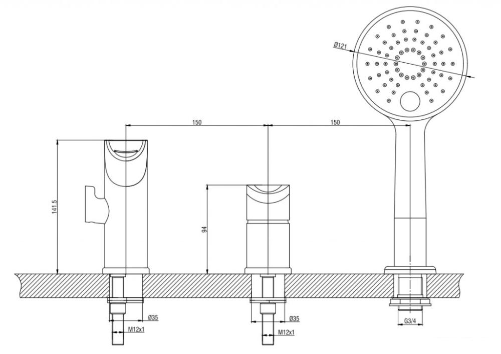 Смеситель Gross Aqua Space 1209288СW