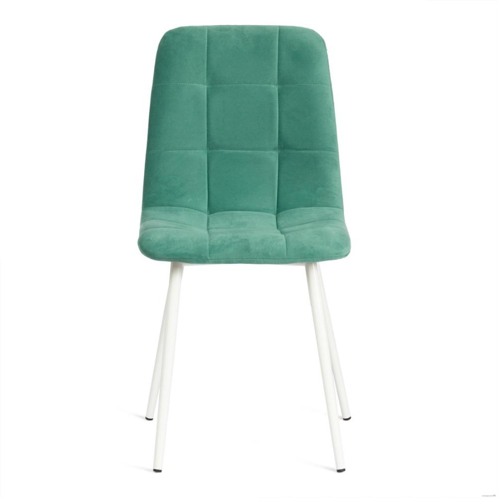 Стул TetChair Chilly Max (велюр/металл, бирюзово-зеленый/белый)