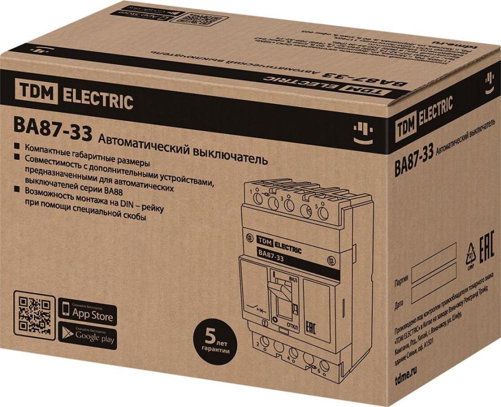 Выключатель автоматический TDM Electric ВА87-33 3Р 50А 18кА SQ0751-0007