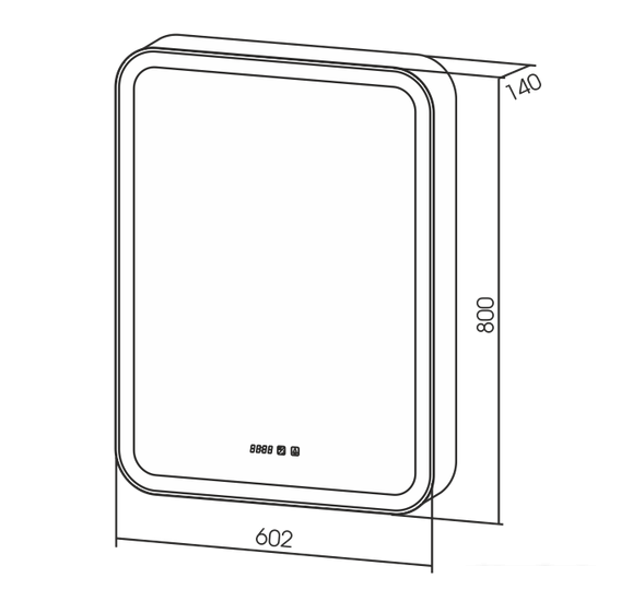 Silver Mirrors Шкаф с зеркалом Фиджи 60x80 LED-00002363