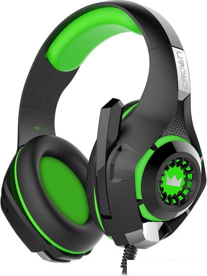 Наушники CrownMicro CMGH-102T USB (зеленый)