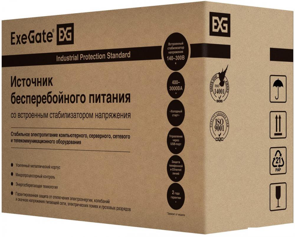 Источник бесперебойного питания ExeGate SpecialPro UNB-1200.LED.AVR.C13.RJ.USB