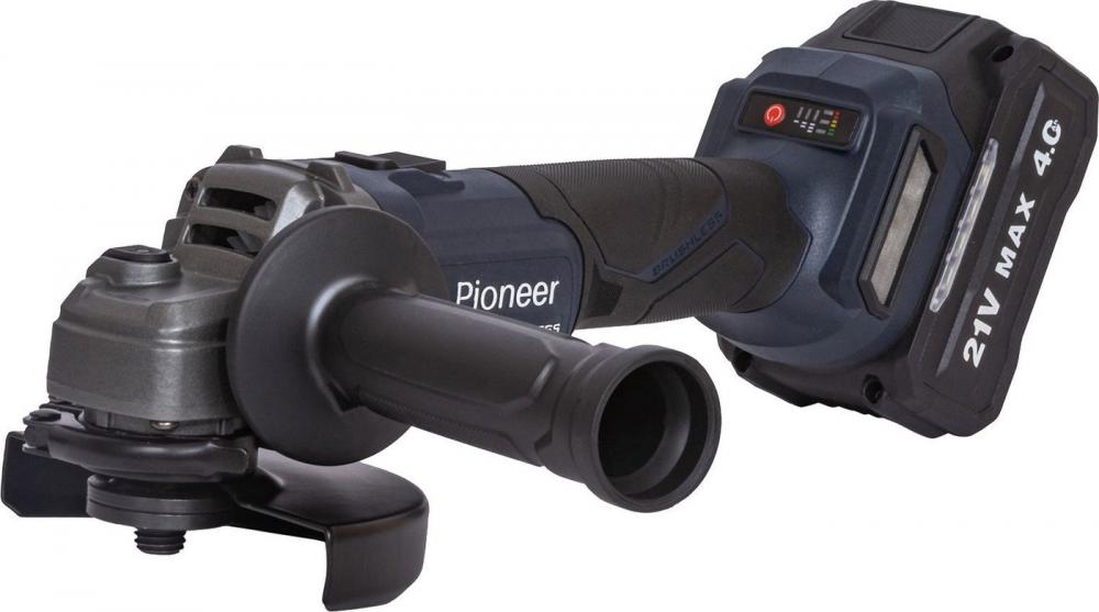 Угловые шлифмашины (болгарки) Pioneer Tools AG-E20V-125-01B (с 1-им АКБ, кейс)