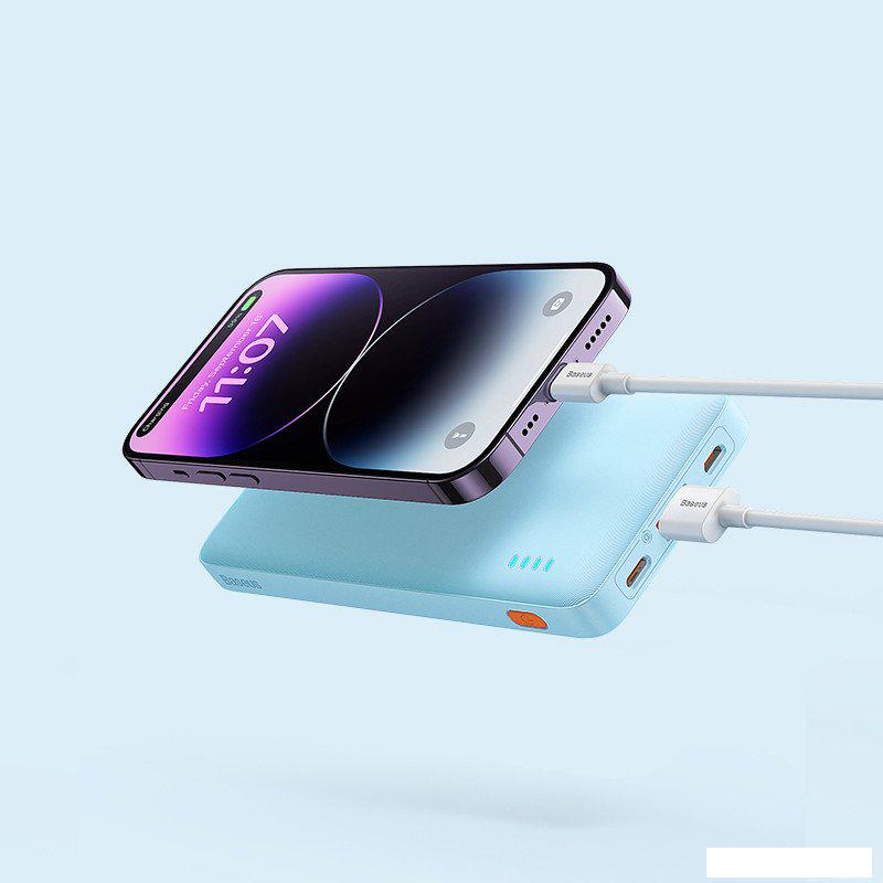 Внешний аккумулятор Baseus Airpow Fast Charge Power Bank 20W 20000mAh (голубой)