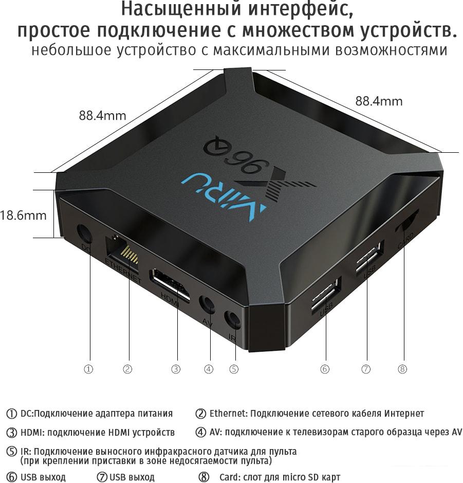 Медиаплееры и ТВ-приставки Miru X96Q 2ГБ/16ГБ