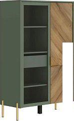 Шкафы Black Red White Siena REG1W1D/140 (дымчатый зеленый/дуб вотан)