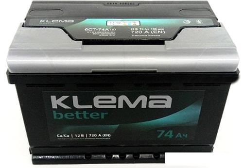 Автомобильный аккумулятор Klema Better 6СТ-74А(0) (74 А·ч)