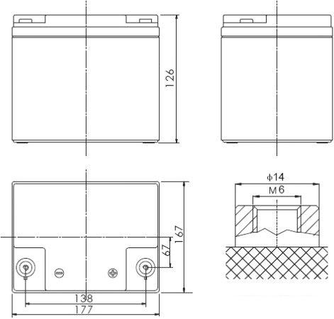 Аккумулятор для ИБП Powerman CA12240/UPS (12В/24 А·ч)