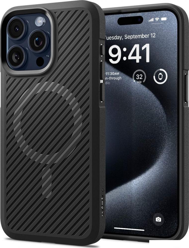 Чехол для телефона Spigen Core Armor (MagFit) для iPhone 15 Pro ACS06467 (черный)