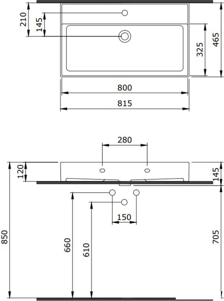 Умывальник Lauter Optima 80.5 (керамический)