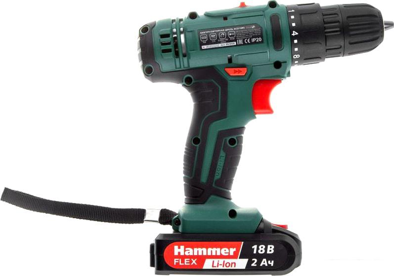 Дрель-шуруповерт Hammer Flex ACD18BS (с 2-мя АКБ, кейс)