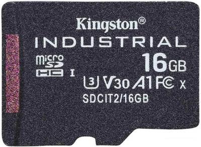 Карта памяти Kingston Industrial microSDXC 16GB SDCIT2/16GBSP