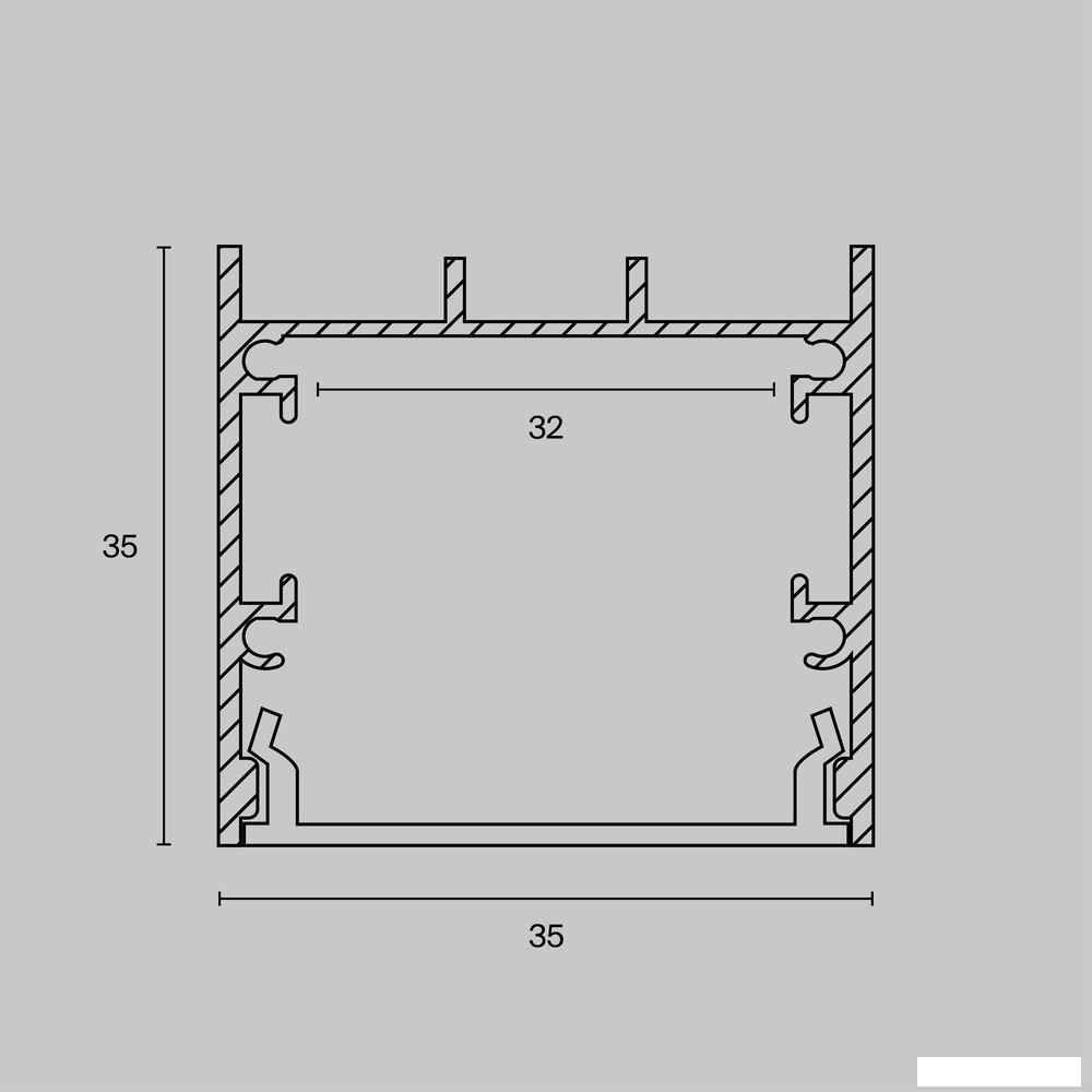 Алюминиевый профиль Maytoni Led Strip ALM-3535B-S-2M