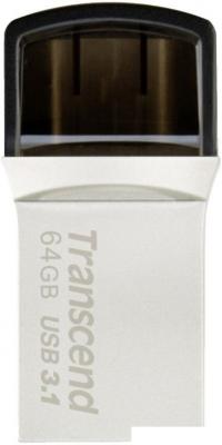 USB Flash Transcend JetFlash 890S USB3.1 + Type-C 64GB [TS64GJF890S]