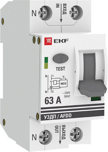Устройство защиты от дугового пробоя EKF PROxima afdd-2-63-pro