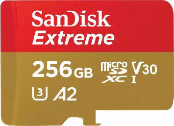 Карты памяти SanDisk Extreme SDSQXAV-256G-GN6MA microSDXC 256GB