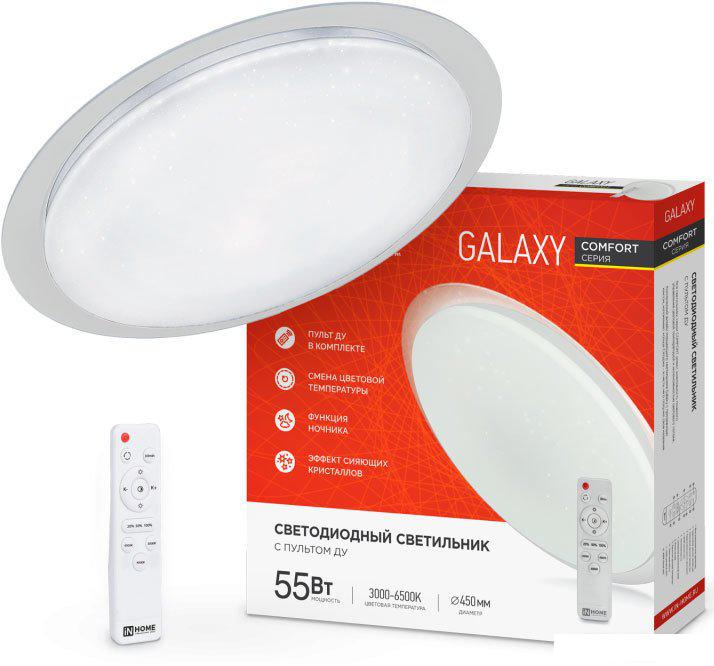 Светильник-тарелка In Home Comfort Galaxy 55Вт 230В 3000-6500K 4400Лм 450x70мм с пультом ДУ 4690612035062