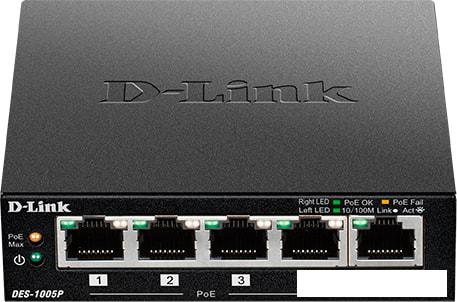 Неуправляемый коммутатор D-Link DES-1005P/B1A