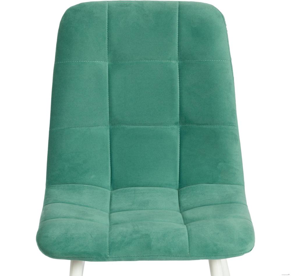 Стул TetChair Chilly Max (велюр/металл, бирюзово-зеленый/белый)