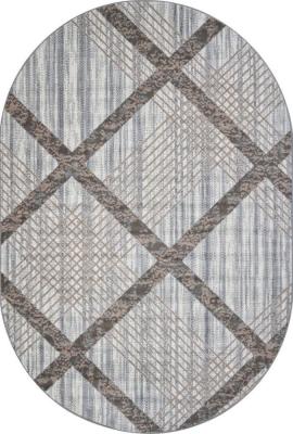 Ковер для жилой комнаты Merinos Sierra F351-OVAL-CREAM-BLUE (1.8х2.5)