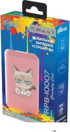 Внешний аккумулятор Ritmix RPB-10007 (сердитый кот)