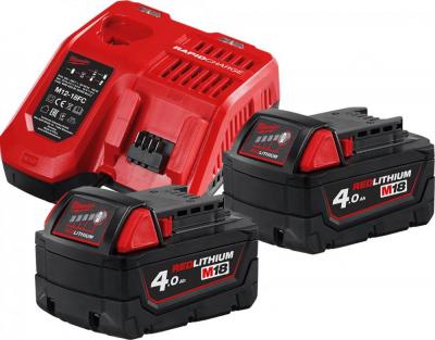 Аккумуляторы и зарядные устройства для инструмента Milwaukee M18 M18NRG-402 4933459215 (2 x 18В/4 Ач + 12-18В)