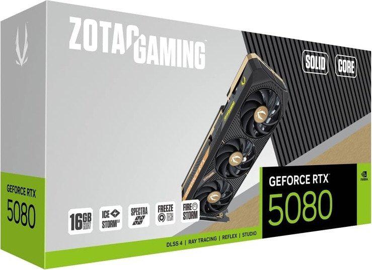 Видеокарты ZOTAC Gaming GeForce RTX 5080 Solid Core ZT-B50800D2-10P