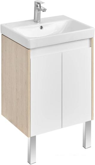 Акватон Тумба под умывальник Сканди Doors 55 1A278801SDB20 (белый/дуб верона)