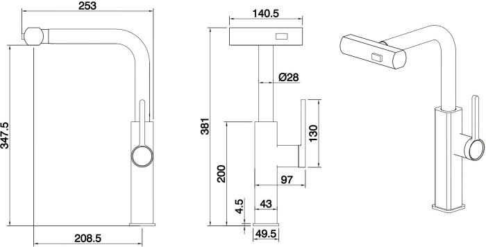 Смеситель Ekko E4709-7