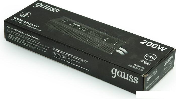 Блок питания Gauss 200W 24V IP66 202022400