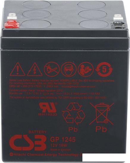 Аккумулятор для ИБП CSB Battery GP1245 16W F2 (12В/4.5Ач)