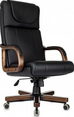 Офисное кресло Бюрократ T-9933Walnut (черный, экокожа)