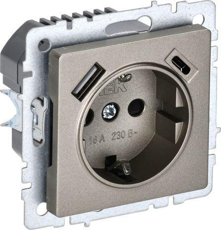 Розетка IEK Brite BR-R14-16-U22-018-K37