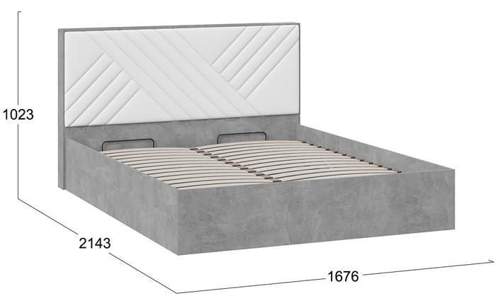Кровать Трия Хилтон универсальная тип 1 и заглушиной 160x200 (ателье светлый/белый)