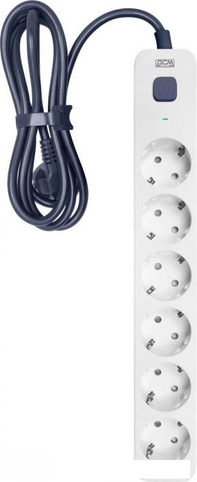 Стабилизатор Powercom SP-06W (3м, 6 розеток, белый/серый)