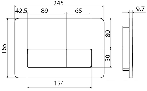 Панель смыва IDDIS Unifix UNI10B0i77 (черный)