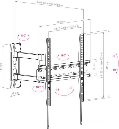 Кронштейн для телевизора Arm Media LCD-414