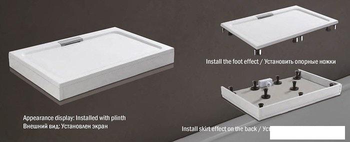 Душевой поддон WeltWasser TRS 90 Stone-WT 90x90