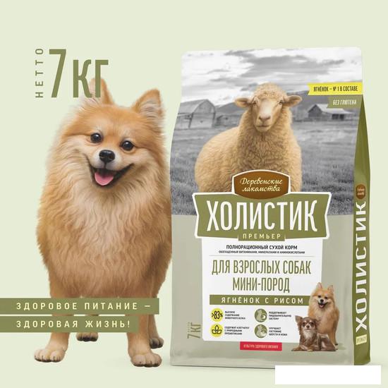 Сухой корм для собак Деревенские лакомства Холистик Премьер для мини-пород. Ягненок с рисом 7 кг
