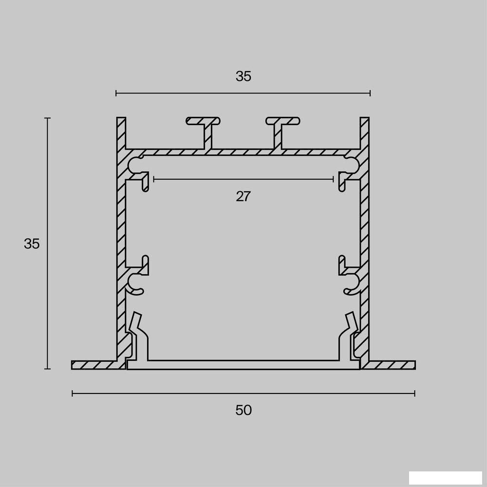 Алюминиевый профиль Maytoni Led Strip ALM-5035-S-2M