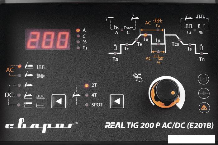 Сварочный инвертор Сварог REAL TIG 200 P AC/DC (E201B)