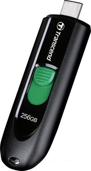 USB Flash Transcend JetFlash 790C 256GB (черный/зеленый)